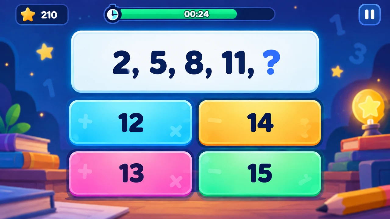 Illustrative concept art for Number Sequence; not actual gameplay